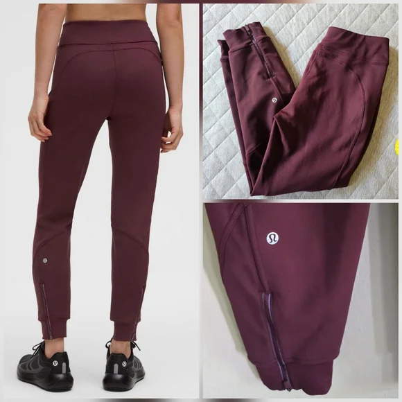 Lululemon Cold Weather Running Jogger Size 8 Garnet - Picture 1 of 10